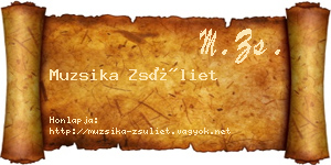 Muzsika Zsüliet névjegykártya